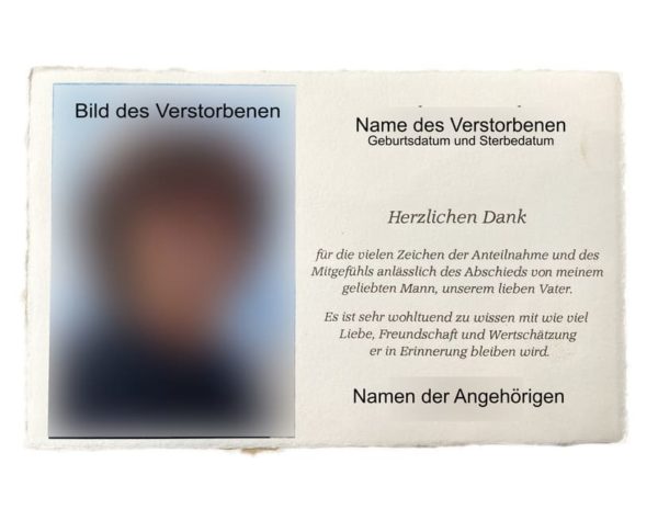 Danksagung Trauer - Texte fürs Karten gestalten inkl. Mustervorlage